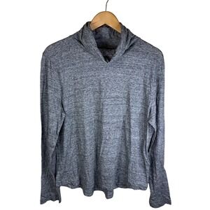 Madewell XL Gray Heathered Classic Turtleneck Neutral Cotton Knit Top Womens NWT